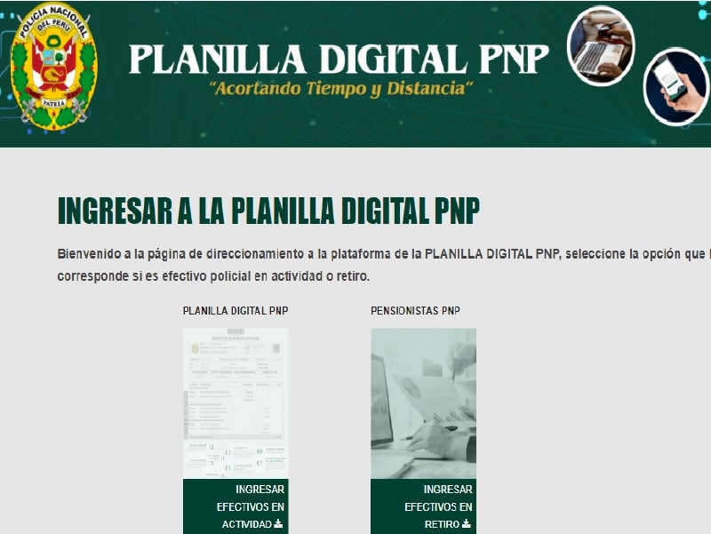 que es PLANILLA PNP